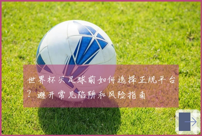 世界杯买足球前如何选择正规平台？避开常见陷阱和风险指南